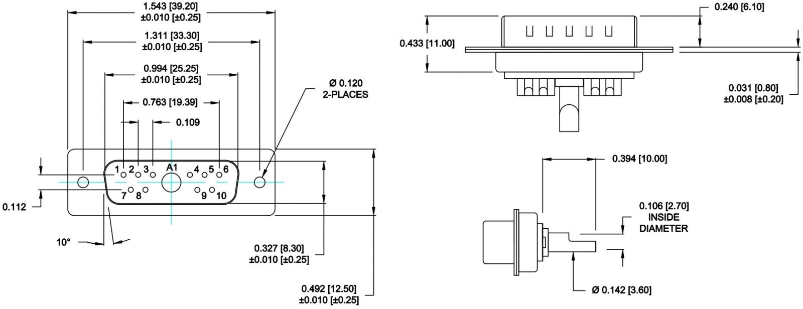 מחבר קונקטור NORCOMP 680M11W1103L201